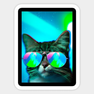 Cat with Sunglasses Sticker